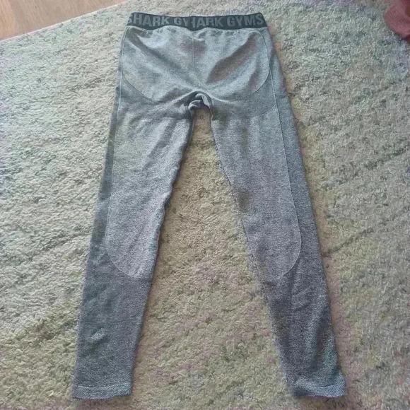 Gymshark Womens Gray And Black Flex Leggings M - Picture 4 of 14